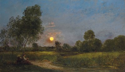 Kuun nousu, 1878 tekijältä Charles Francois Daubigny