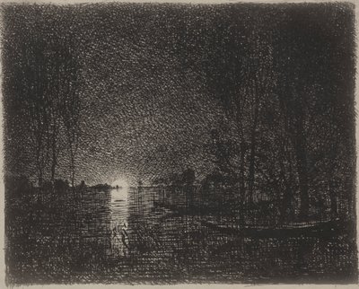 Yöpaita, alkuperäinen jäljennös 1862, painettu 1921. tekijältä Charles Francois Daubigny