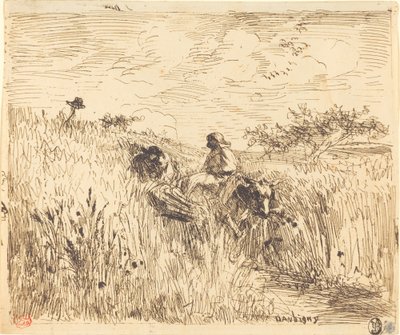 Polku vehnäpellon läpi tekijältä Charles Francois Daubigny