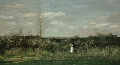 Kevätmaisema, 1862 tekijältä Charles Francois Daubigny