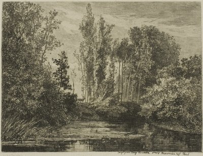 Hirvet veden äärellä tekijältä Charles Francois Daubigny
