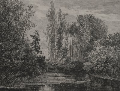 Hirvet veden äärellä tekijältä Charles Francois Daubigny