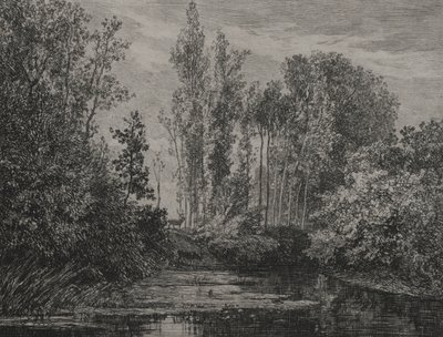 Hirvet veden äärellä, 1850. tekijältä Charles Francois Daubigny