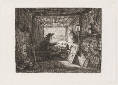 Studio on the Boat (Le Bateau-atelier) tekijältä Charles Francois Daubigny