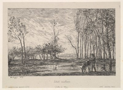 Auringonlasku, 1859. tekijältä Charles Francois Daubigny