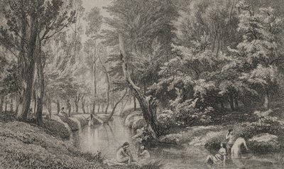 The Bathers, c. 1847. tekijältä Charles Francois Daubigny