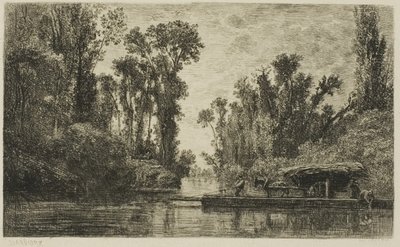 Bezonsin lautta tekijältä Charles Francois Daubigny