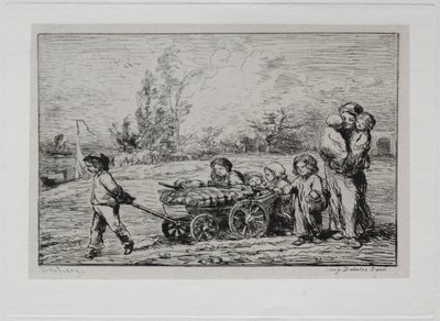 Veneretki: muutto Le Botiniin The Ships -kalusteet tai muutto veneeseen, 1861. tekijältä Charles Francois Daubigny