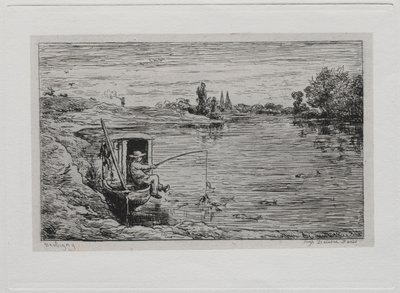 Veneretki: Mökkipoikakalastus (siimakalastus) tekijältä Charles Francois Daubigny