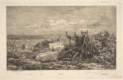 Morvanin sadonkorjuumuisto, 1865. tekijältä Charles Francois Daubigny