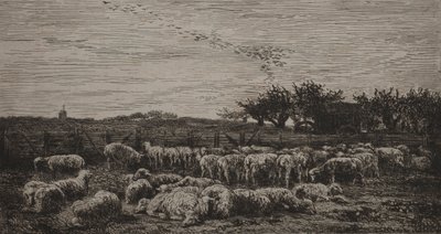 Suuri lammastarha, 1860. tekijältä Charles Francois Daubigny