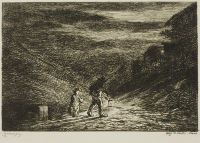 Majatalon etsiminen tekijältä Charles Francois Daubigny