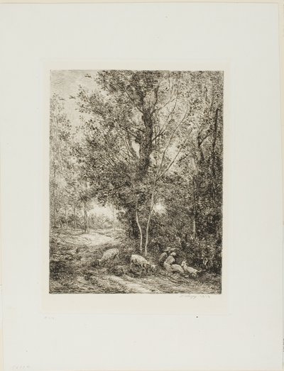 Paimen ja paimentar tekijältä Charles Francois Daubigny