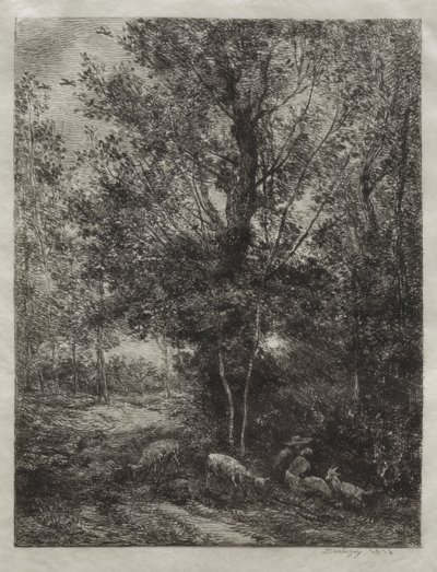 Paimen ja paimentar tekijältä Charles Francois Daubigny