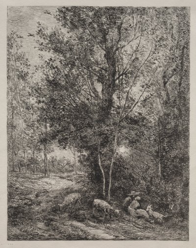 Paimen ja paimentar tekijältä Charles Francois Daubigny