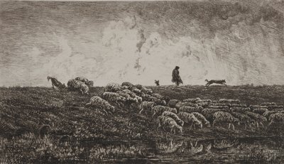 Suihku, c. 1851. tekijältä Charles Francois Daubigny