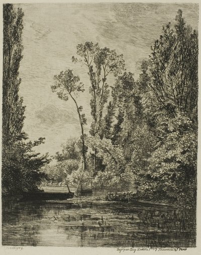 Neitsytsaaret Bezonsissa (kalastusreikä) tekijältä Charles Francois Daubigny