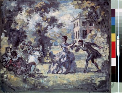 ""Scene galante"" (Rakas kohtaus) Charles Guerinin (1875-1939) maalaus noin 1908 Pietari, Eremitaasi museo DR tekijältä Charles Francois Prosper Guerin