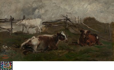 Lehmät niityllä tekijältä Charles Francois Daubigny