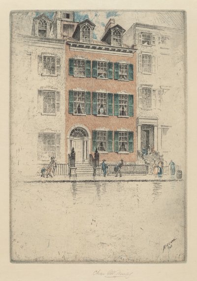 Ericssonin talo, Beach Street, 1908. tekijältä Charles Frederick William Mielatz