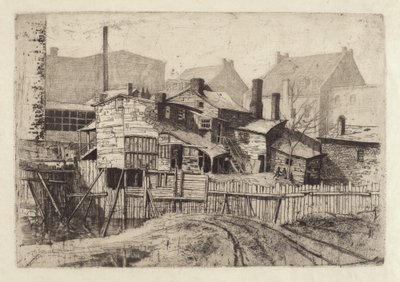 Nimetön puutalo kaupungissa, 1880-luku. tekijältä Charles Frederick William Mielatz
