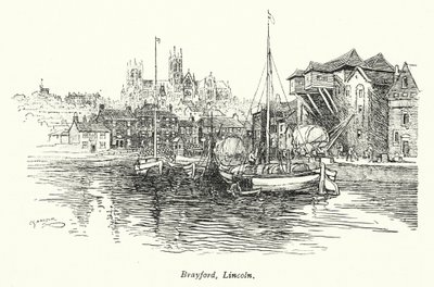Brayford, Lincoln (litografia) tekijältä Charles George Harper