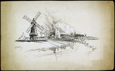 Wellingtonin tuulimylly, Barking, Suur-Lontoo tekijältä Charles George Harper