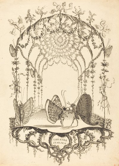 italialainen teatteri tekijältä Charles Germain de Saint Aubin