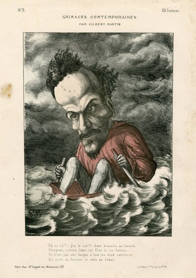 Contemporary Grimaces - kuvitus Charles Gilbert-Martin (1839-1905): Rochefort Henri (1831-1913) - Meri tekijältä Charles Gilbert Martin