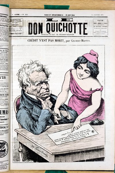 Kansi "" Le Don Quijote ", numero 241, Color Satiric tekijältä Charles Gilbert Martin
