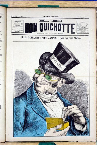 Kansi "" Le Don Quijote"", numero 45, Satirique en Colors tekijältä Charles Gilbert Martin