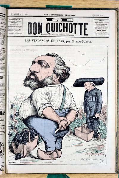 Kansi "" The Don Quijote "", numero 225, Satirique en Colors tekijältä Charles Gilbert Martin