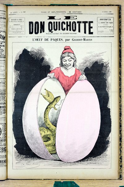 Kansi "" The Don Quijote "", numero 929, Satirique en Colors tekijältä Charles Gilbert Martin