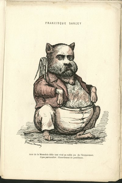 Charles Gilbert-Martinin (1839-1905) kuvitus teoksessa "" Contemporary Grimaces"" tekijältä Charles Gilbert Martin