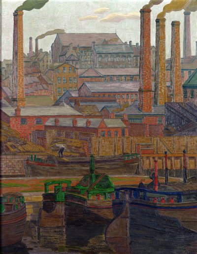 Leedsin kanava (öljy kankaalle) tekijältä Charles Ginner