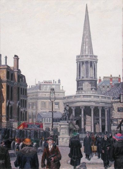 The Church of All Souls, Langham Place, Lontoo tekijältä Charles Ginner