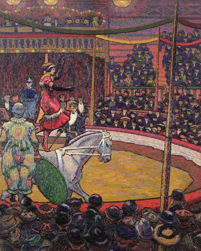 Sirkus, n. 1913 (öljy kankaalle) tekijältä Charles Ginner