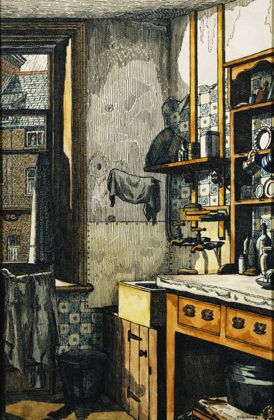 Keittiön kulma tekijältä Charles Ginner
