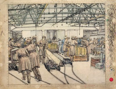 Täytetehdas, Hereford tekijältä Charles Ginner