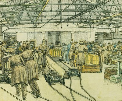 Täytetehdas, Hereford tekijältä Charles Ginner
