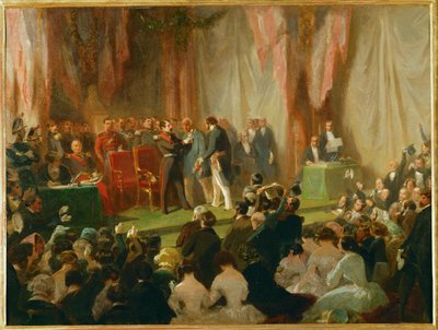 Louis Napoleon Bonaparte, prinssi presidentti ja myöhemmin keisari III ... (öljy kankaalle) tekijältä Charles Giraud