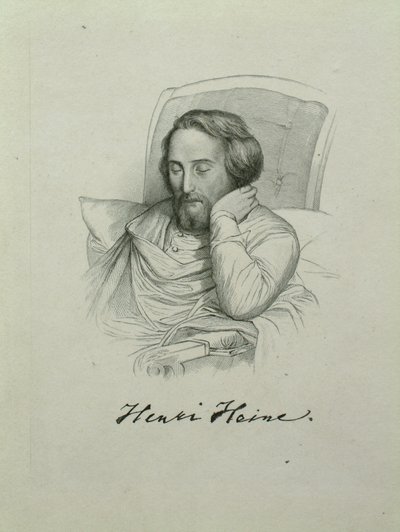 Runoilija Heinrich Heinen muotokuva 1797-1856, 1851 tekijältä Charles Gleyre