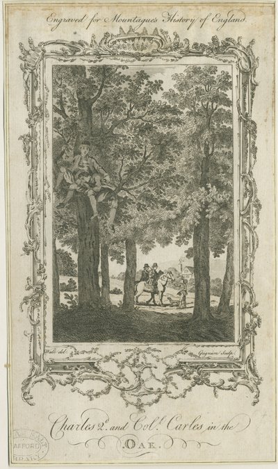 Boscobel - Kuninkaallinen tammi : kaiverrus ja [?1800-luku] tekijältä Charles Grignion