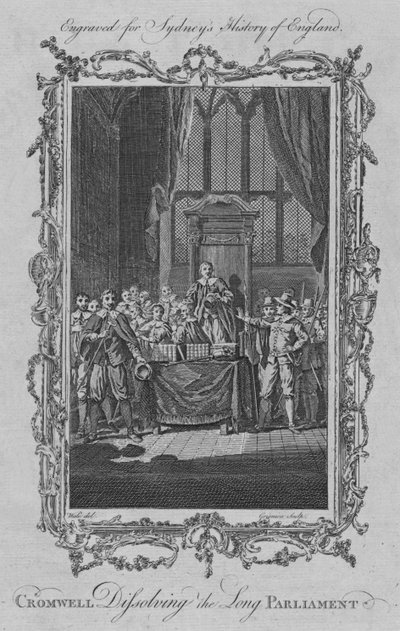 Cromwell hajottaa pitkän parlamentin, 1773. tekijältä Charles Grignion