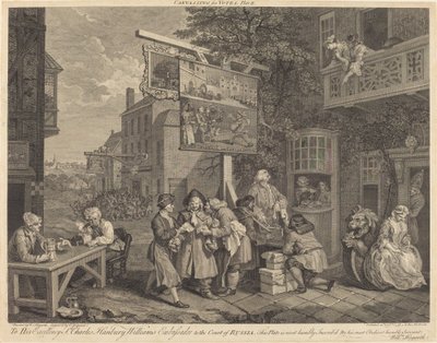 Äänestyskierros tekijältä Charles Grignion after William Hogarth