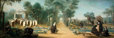 "Karmeliittinunnat puutarhassa", 1700-luku. tekijältä Charles Guillot