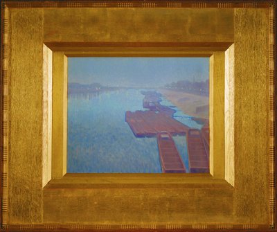 River at night (maalaus kankaalle) tekijältä Charles Guilloux