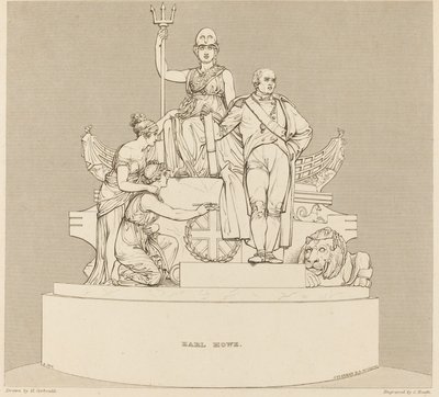 Earl Howen muistomerkki tekijältä Charles Heath after Henry Corbould after John Flaxman