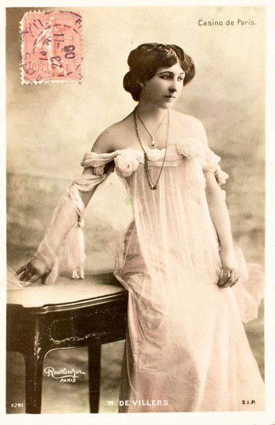 Vanha postikortti/M de Villers/Näyttelijä/Casino de Paris tekijältä Augustus Kollner