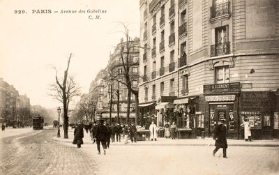 Postikortti / Avenue des Gobelins / Pariisi / Seine / Ile de France / Ranska tekijältä Augustus Kollner